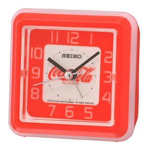 Jam Weker Beker Seiko QHE906R Coca-cola Detik Senyap Original