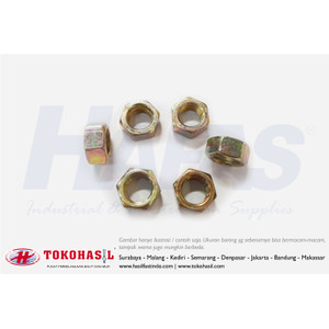 Mur Segi Enam M 8, K 12 - P1.25 (Kuning) / Hex Nut Only M8