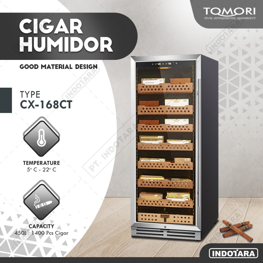 Tempat Penyimpanan Cerutu - Tomori Cigar Humidor CX168CT