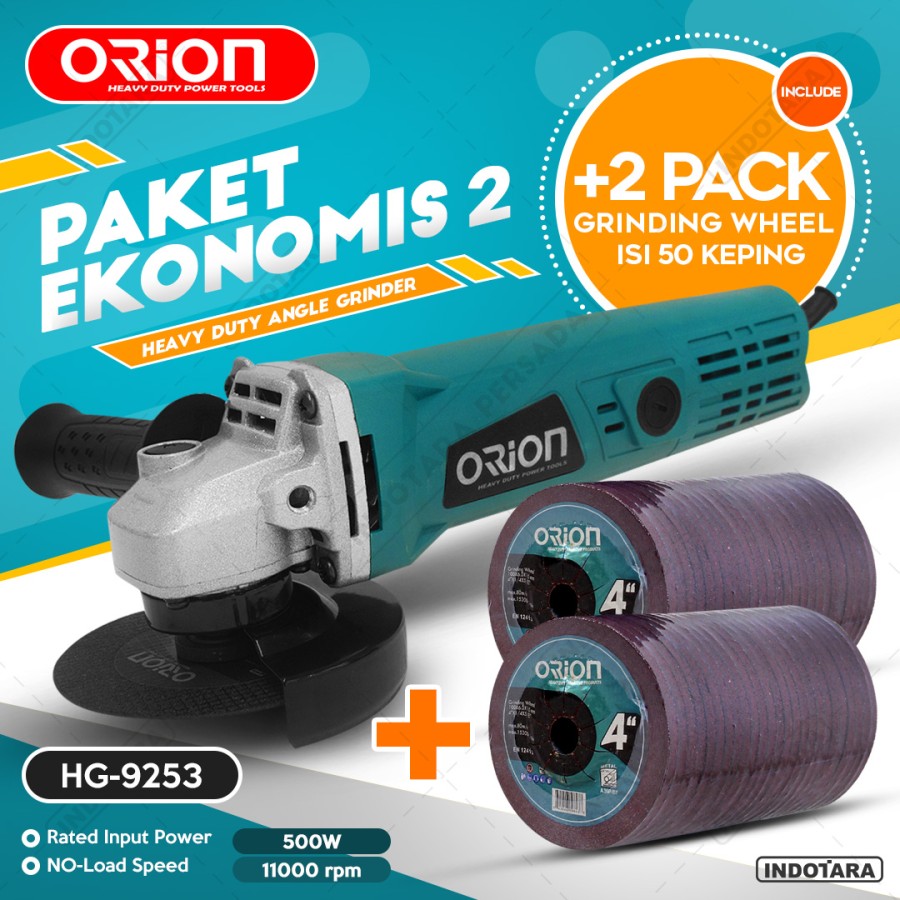 Paket Ekonomis 2 - Gerinda Tangan HG9523 - 2 Pack Mata Gerinda Poles