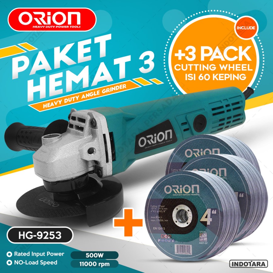 Paket Hemat 3 - Gerinda Tangan HG9523 - 3 Pack Mata Gerinda Potong