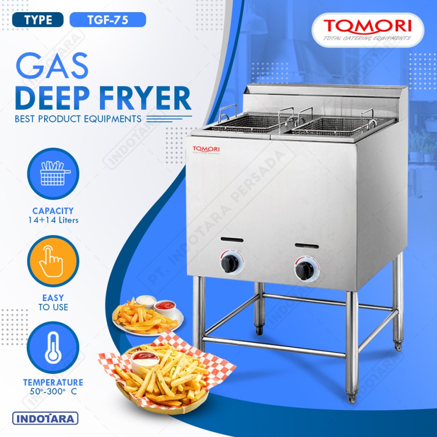 Gas Deep Fryer 28L / Mesin Penggoreng Tomori - TGF75