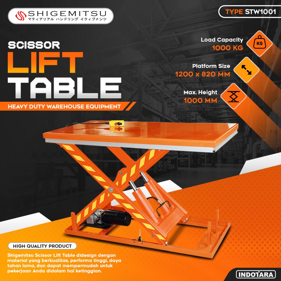 Scissor Lift Table 1 Ton Shigemitsu - STW1001