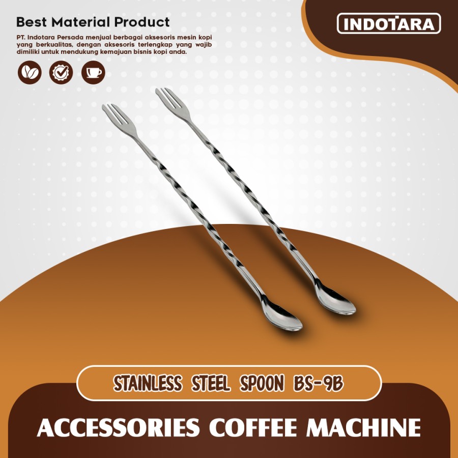 Sendok Makan Stainless Steel Spoon Coffee Tea - BS9B