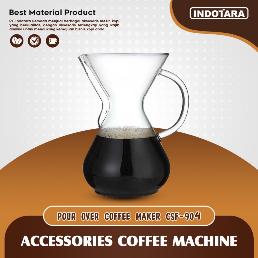 Server V60 Glass Pour Over Coffee Maker - CSF904