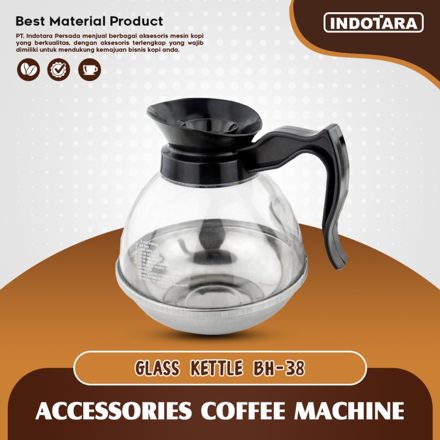 Kettle Glass Coffee Tea pot / Teko teh kopi - BH38