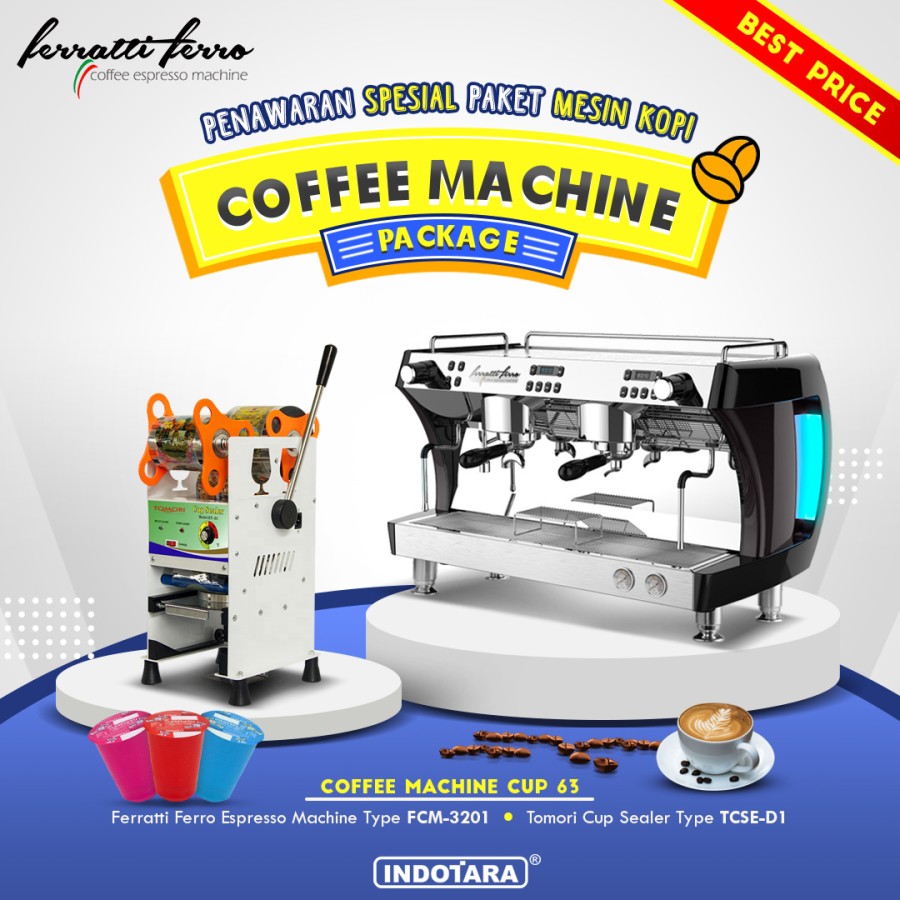 Paket Mesin Kopi Espresso Machine Cup - 63