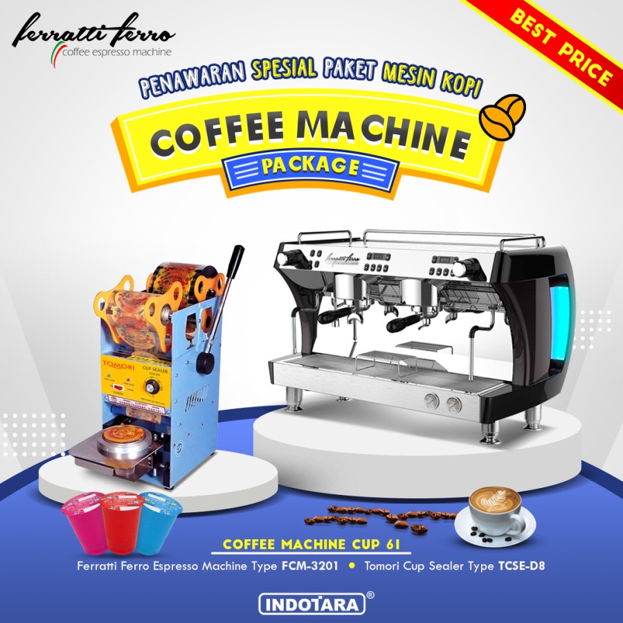 Paket Mesin Kopi Espresso Machine Cup - 61