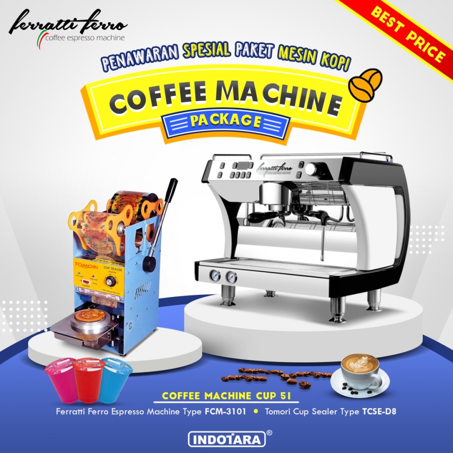 Paket Mesin Kopi Espresso Machine Cup - 51