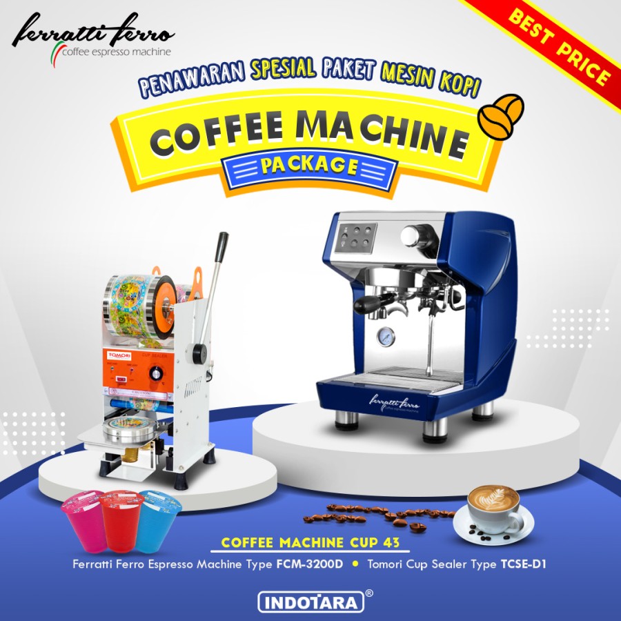 Paket Mesin Kopi Espresso Machine Cup - 43