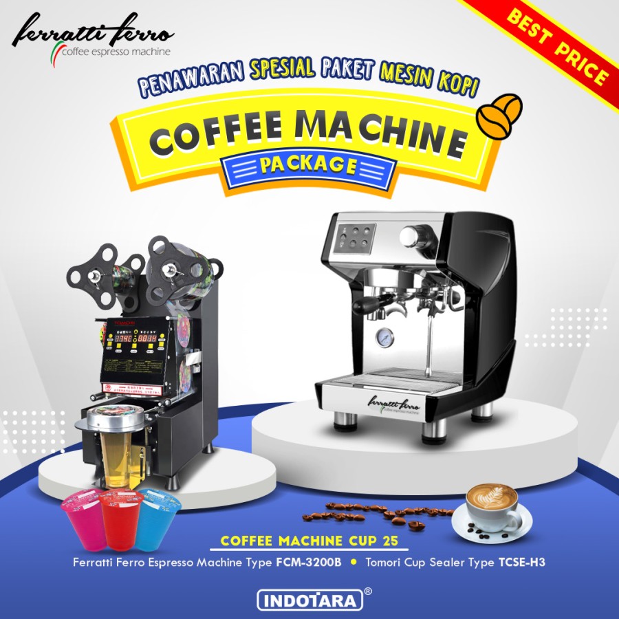 Paket Mesin Kopi Espresso Machine Cup - 25