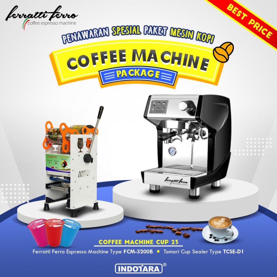 Paket Mesin Kopi Espresso Machine Cup - 23