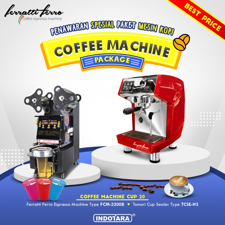 Paket Mesin Kopi Espresso Machine Cup - 20