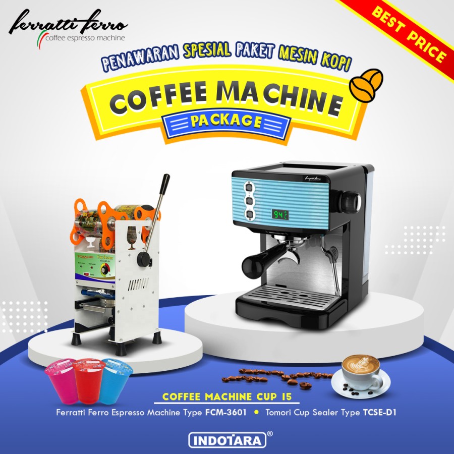 Paket Mesin Kopi Espresso Machine Cup - 15