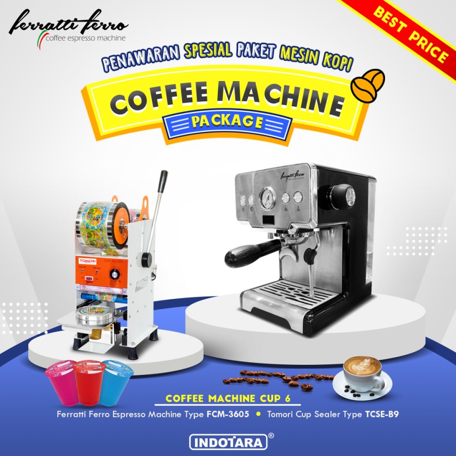 Paket Mesin Kopi Espresso Machine Cup - 6