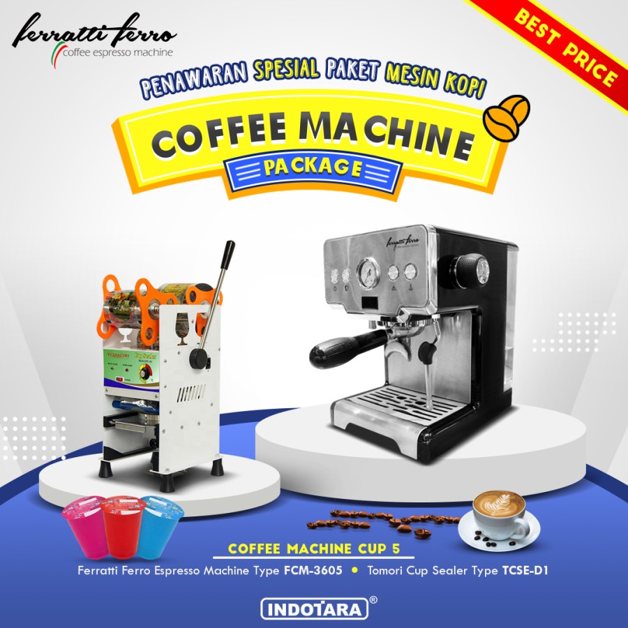 Paket Mesin Kopi Espresso Machine Cup - 5