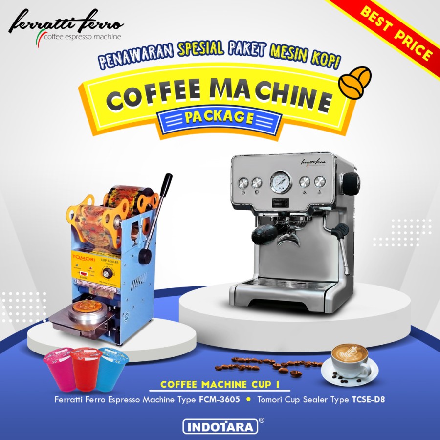 Paket Mesin Kopi Espresso Machine Cup - 1