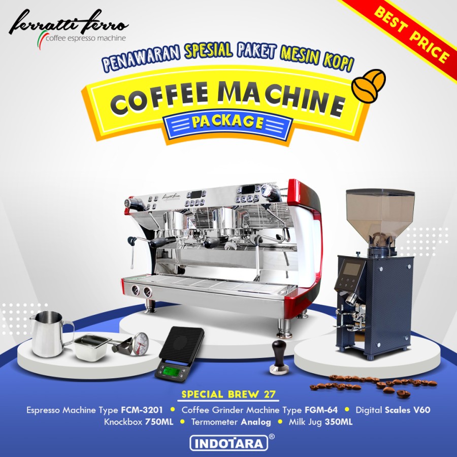 Paket mesin kopi Espresso Special Brew 27 - 28