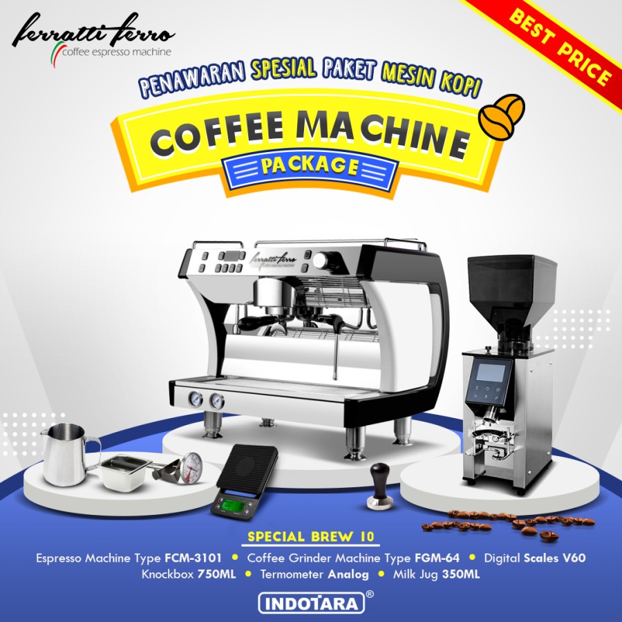 Paket mesin kopi Espresso Special Brew 9 - 10