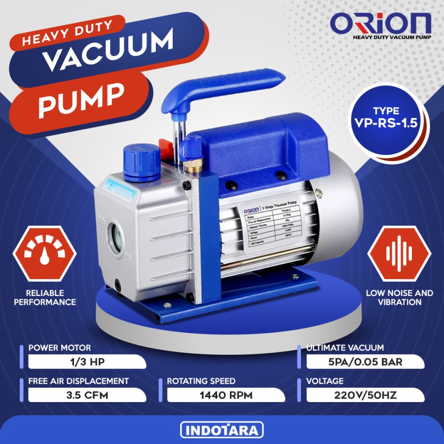 Vacuum Pump AC Mesin Pompa Vacuum AC 1/3 HP Orion VP-RS-1.5