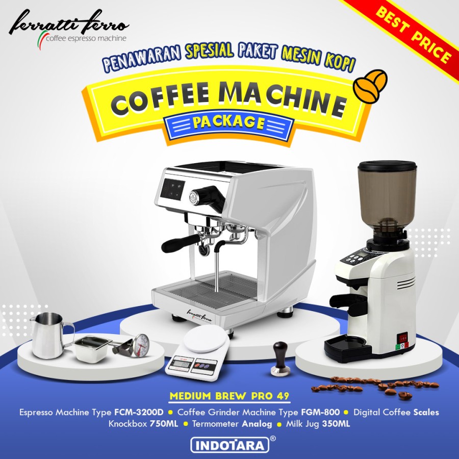 Paket mesin kopi Espresso Medium Brew Pro 49 - 50 - 51