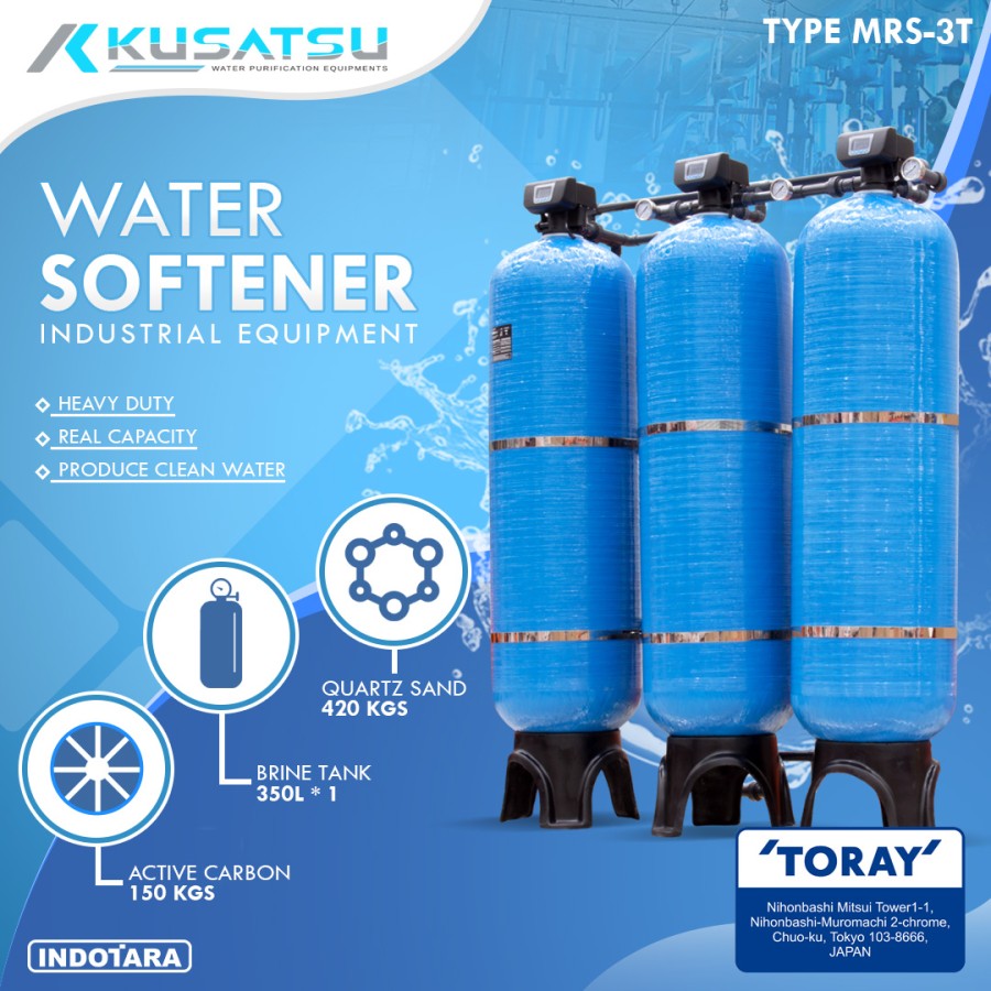 Kusatsu Water Softerener Industrial MRS3T