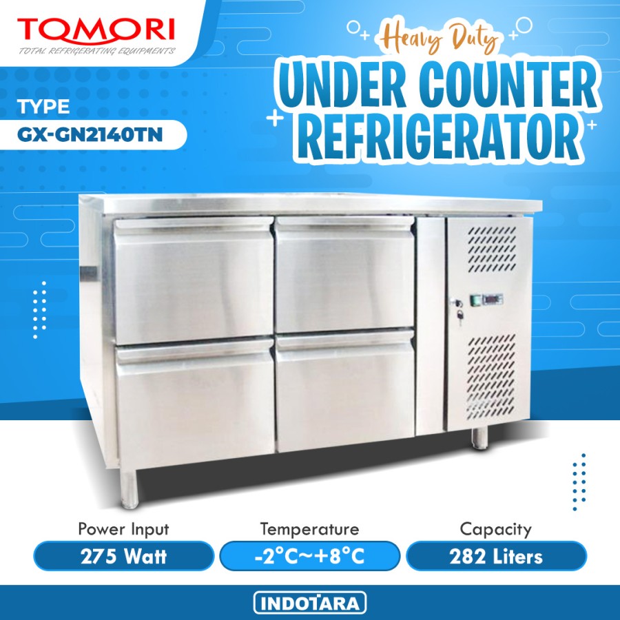 Kulkas Meja / TOMORI UNDER COUNTER GX GN2140TN