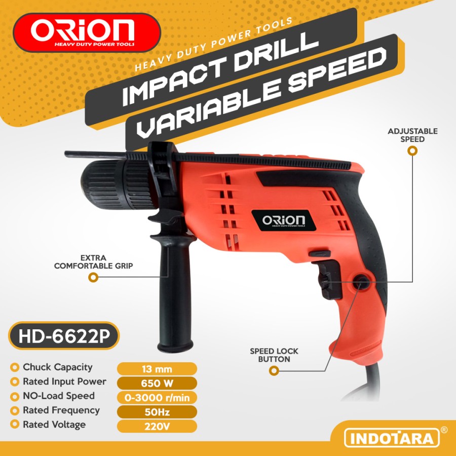 Mesin Bor / Impact Drill Listrik Orion - HD-6622P