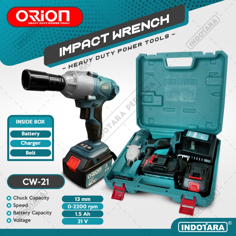 CORDLESS IMPACT WRENCH mesin impact pembuka baut - Orion CW-21