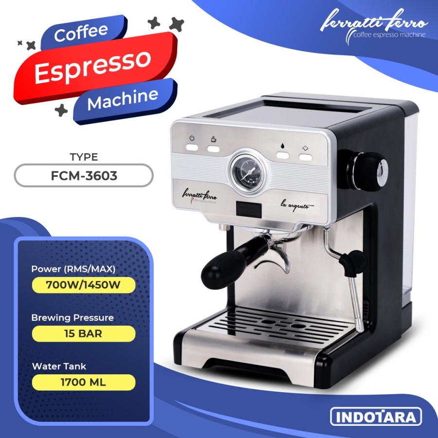 Mesin Kopi Espresso - Ferratti Ferro LA ARGENTO FCM-3603