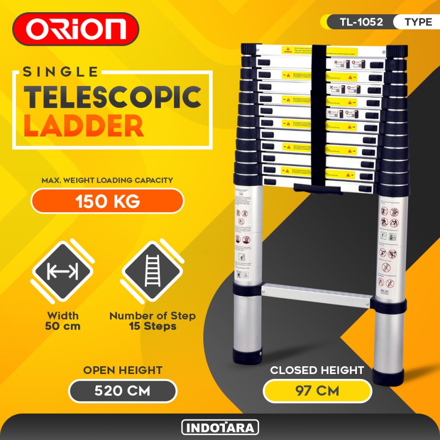 Tangga Lipat Teleskopik 5.2M - Orion Telescopic Ladder TL-1052