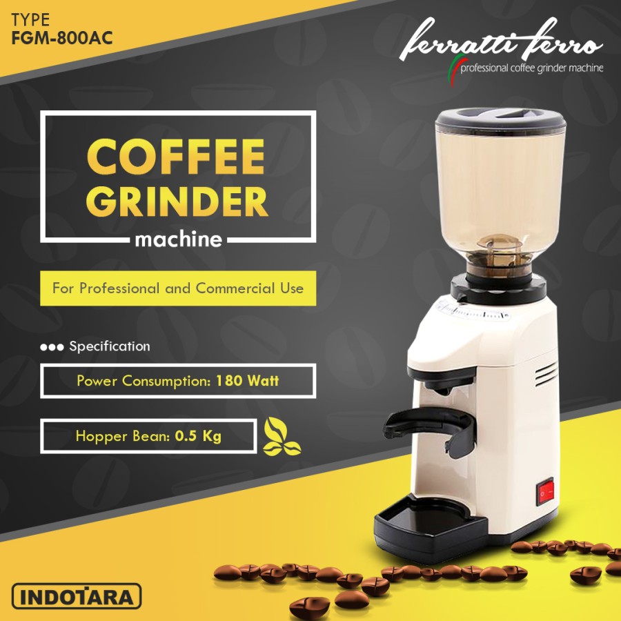 Coffee Grinder Machine / Alat Penggiling Kopi Ferratti Ferro FGM-800AC