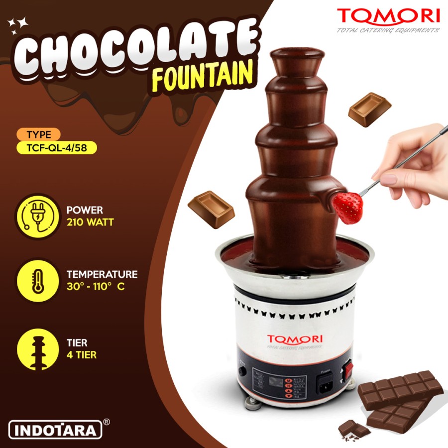 Chocolate Fountain Mesin Coklat Air Mancur Tomori - TCF QL 4