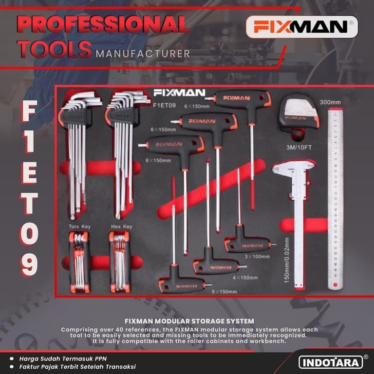 FIXMAN Tool Modular Storage - Foam Modular System - F1.ET09