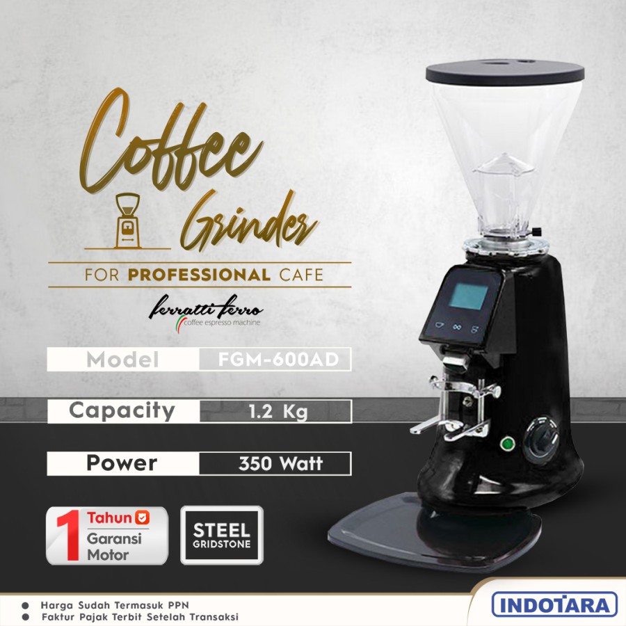 Coffee Grinder Machine / Alat Penggiling Kopi Ferratti Ferro FGM-600AD