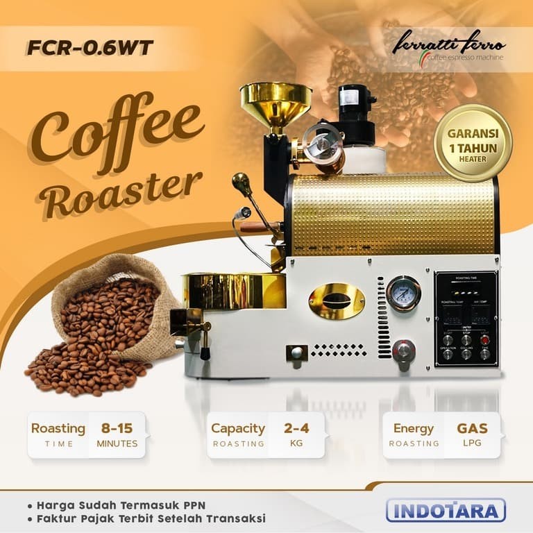 Coffee Roaster / Mesin Sangrai Kopi Ferratti Ferro FCR06WT