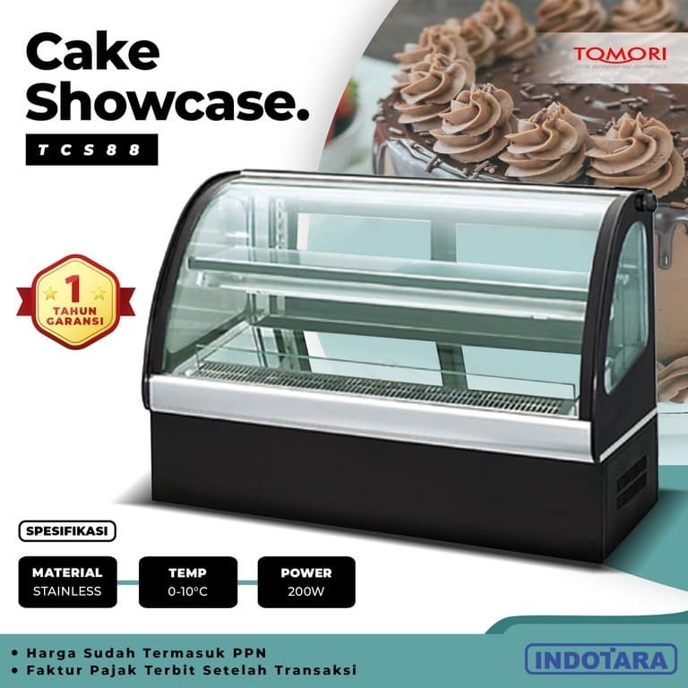 Cake Showcase Curved Tomori - TCS88