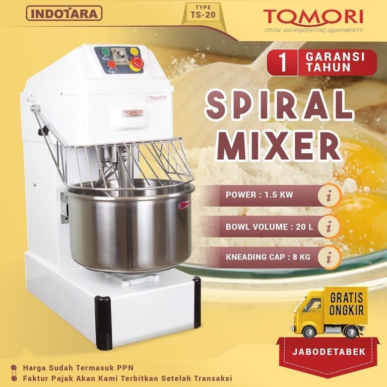 Electric Mixer Spiral Tomori TS20