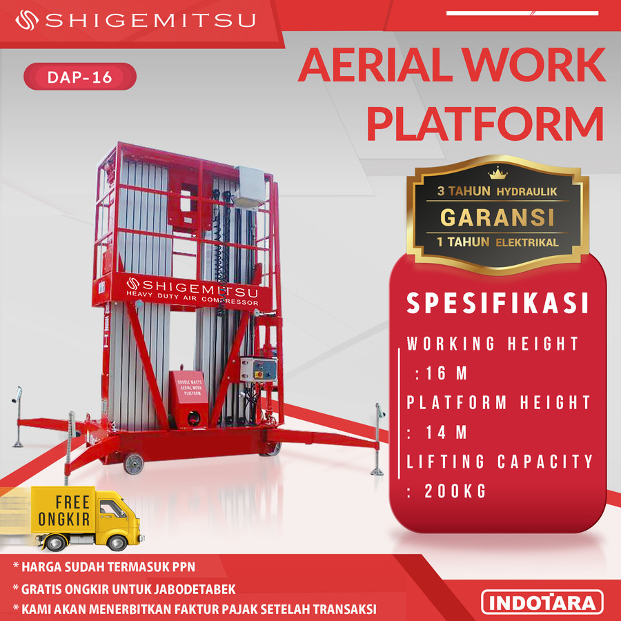 Tangga Elektrik - Double Masts Aerial Work Platform DAP16 DC