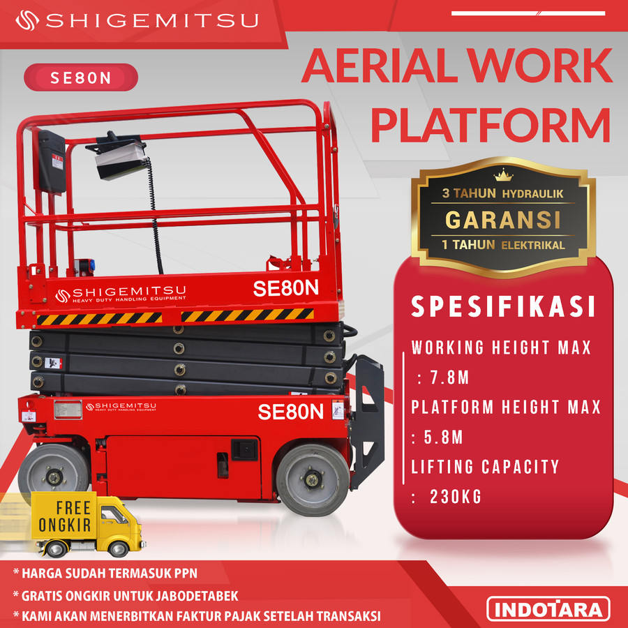 Tangga Elektrik - Aerial Work Platform Shigemitsu SE80N