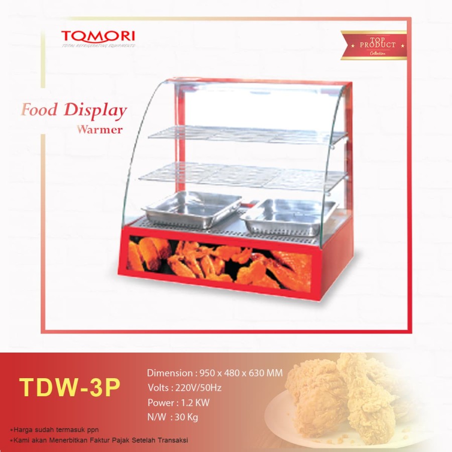 Mesin Penghangat Makanan / Food Display Warmer TDW-3P