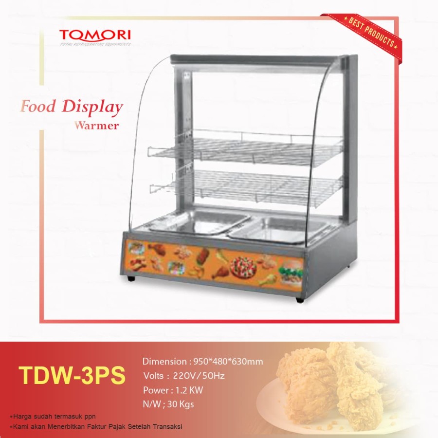 Mesin Penghangat Makanan / Food Display Warmer TDW-3PS