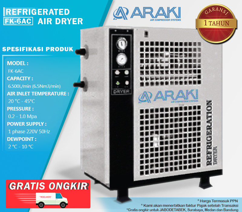 Refrigerated Air Dryer FK-6AC