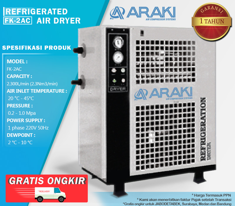 Refrigerated Air Dryer FK-2AC 1.6MPA