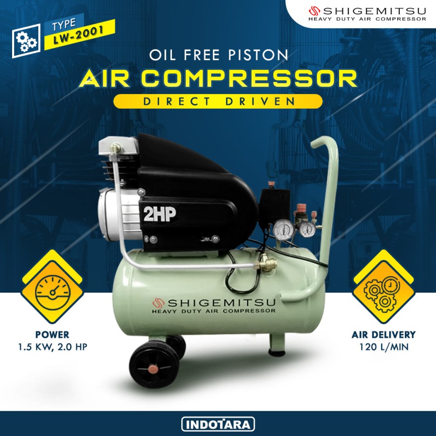 Kompresor Angin Direct Driven 2HP 8 bar