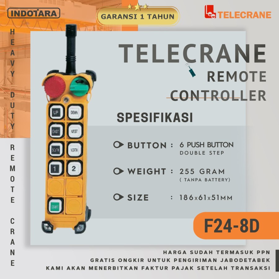 Telecrane Remote Controller F24 8D Double Speed