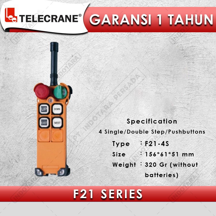 Telecrane Remote Controller F21 4S Single Speed