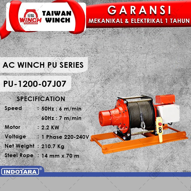 Taiwan Winch PU-1200-07J07