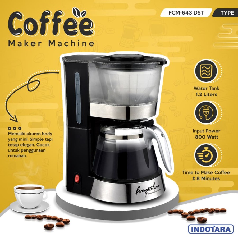 Mesin Kopi / Coffee Maker Ferratti Ferro FCM-643DST