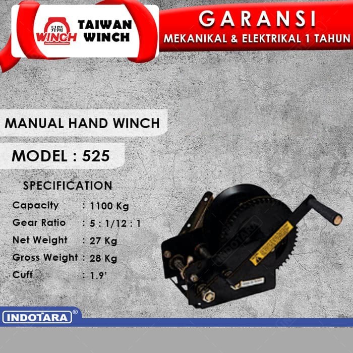 Taiwan Winch Manual Hand Winch 525